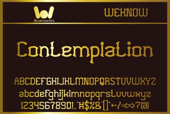 Contemplation: A Modern Gothic Typeface for Bold Brand Identity