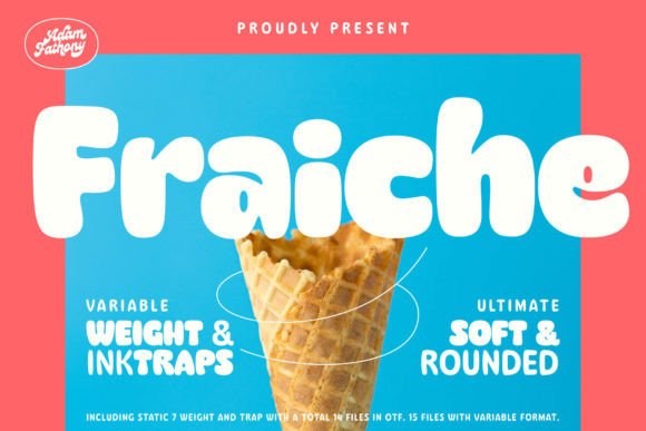 Fraiche Typeface: A Joyful Display Font for Modern Branding