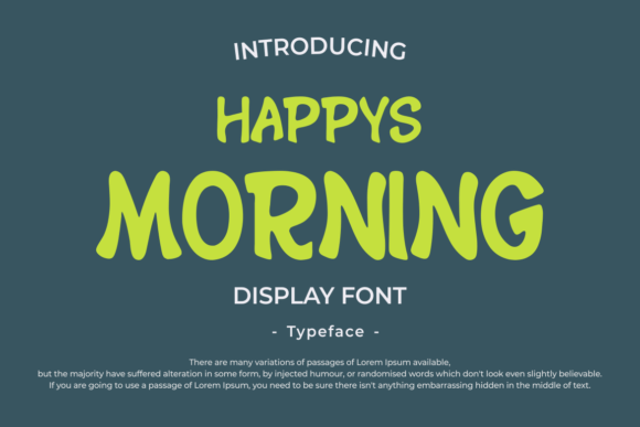 Happys Morning: The Quirky Display Typeface for Handmade Creations