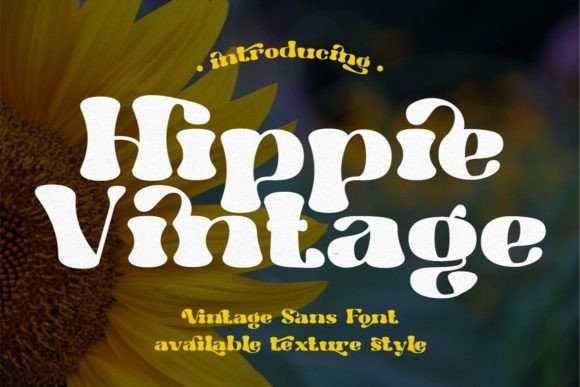 Hippie Vintage: A Bold Display Typeface for Retro Web Design