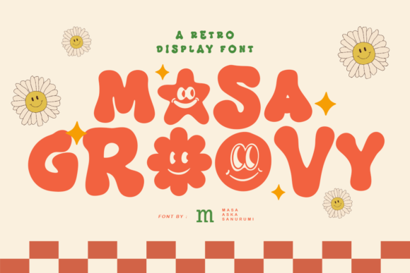 Masa Groovy: A Retro Display Font for Bold Brand Identity