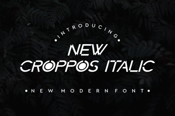 New Croppos Italic: A Modern Display Typeface for Handmade Brands