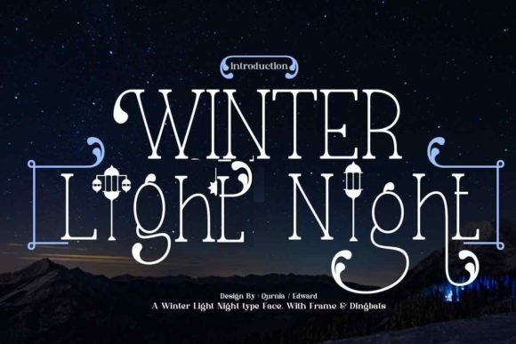 Winter Light Night: The Display Font That Elevates Small Business Branding
